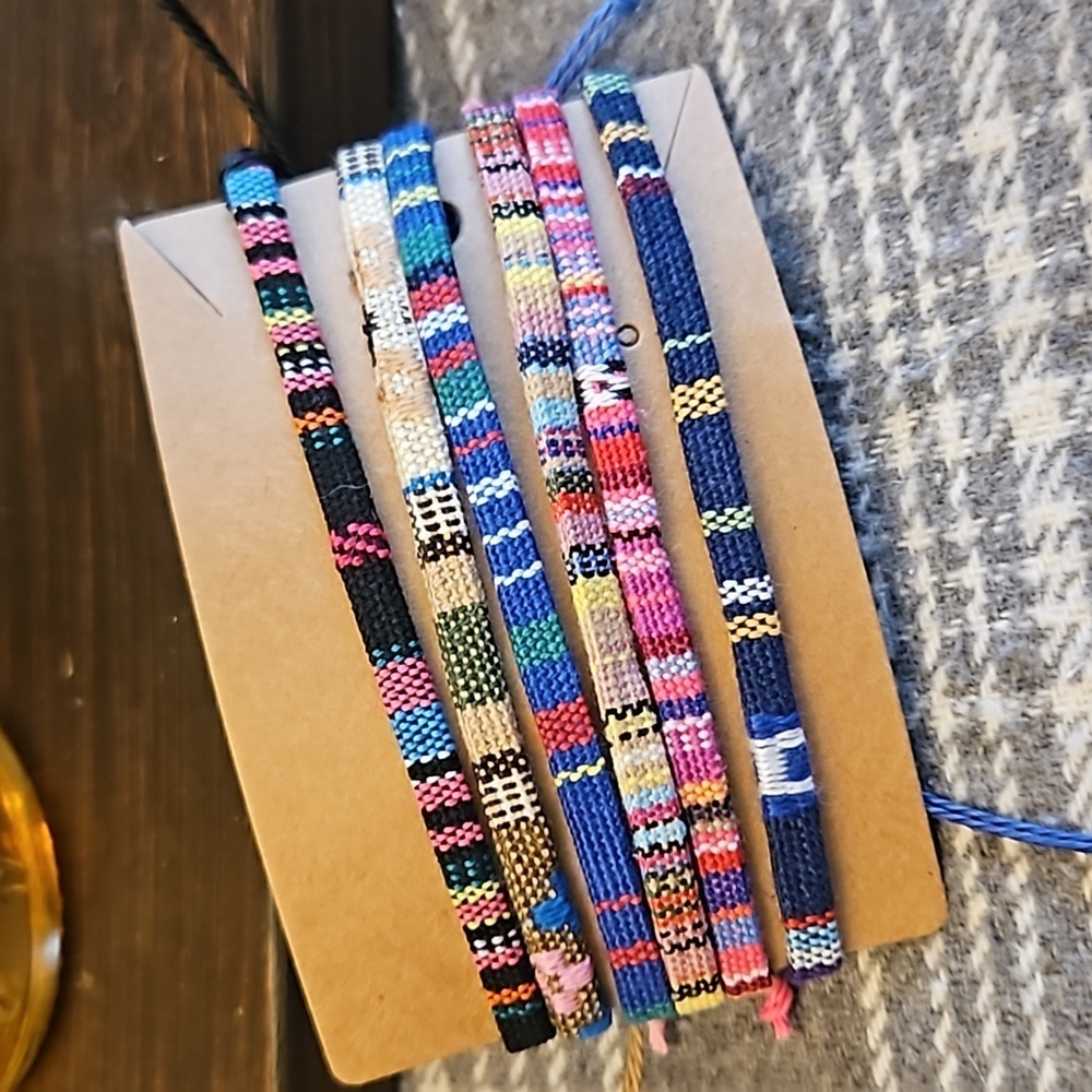 Boho Textile Stacking Bracelets